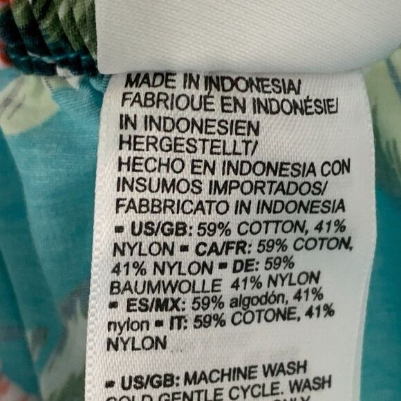 Men's 28 Palms sz 32 Board Shorts Aqua Blue Floral Pattern Tropical 6.5" Inseam - Picture 6 of 7